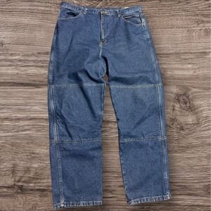 Draggin Jeans Motorcycle Riding Kevlar Lined Double Knee Denim Pants 42x34